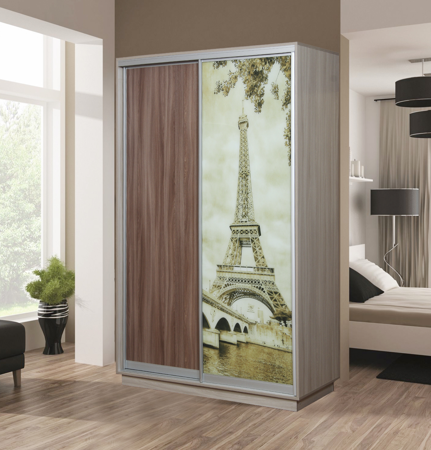 двухстворчатый шкаф с фотопечатью